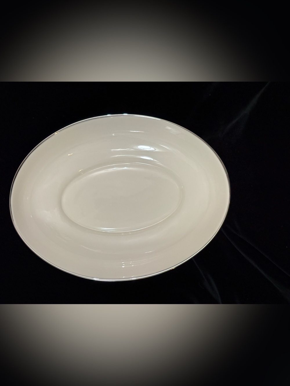 VTG Franciscan Fine China “Magnolia” Platinum Band 8-3/4 in MCM Serving Bowl - Picture 2 of 8